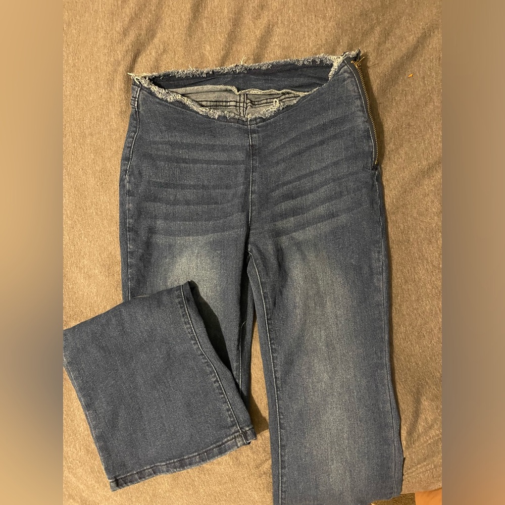 SHEIN Dark Blue Bootcut Jeans